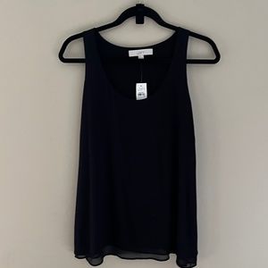 Loft Black Layered Top  NWT